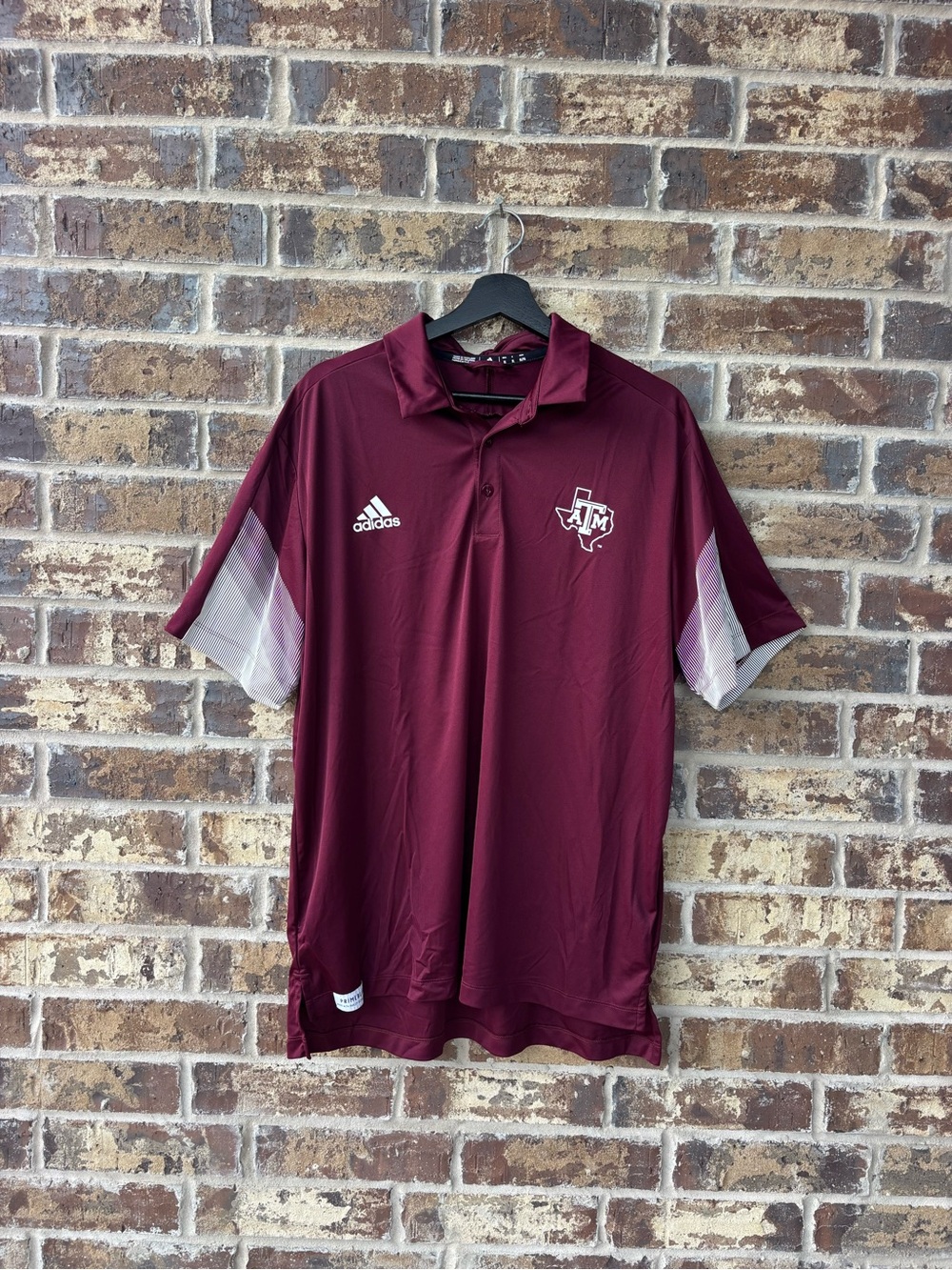 adidas Men's Texas A&M Maroon Polo with Logo